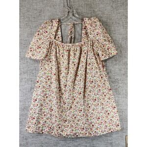 STYLENANDA Floral Tunic Top Short Dress Size 165/88A Womens US S-M 100% Cotton